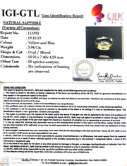 3.94 Carat Natural Pitambari Sapphire with Govt Lab Certificate-(45510)